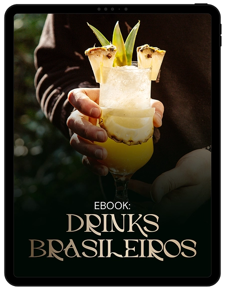Capa do Ebook Drinks Brasileiros no tablet